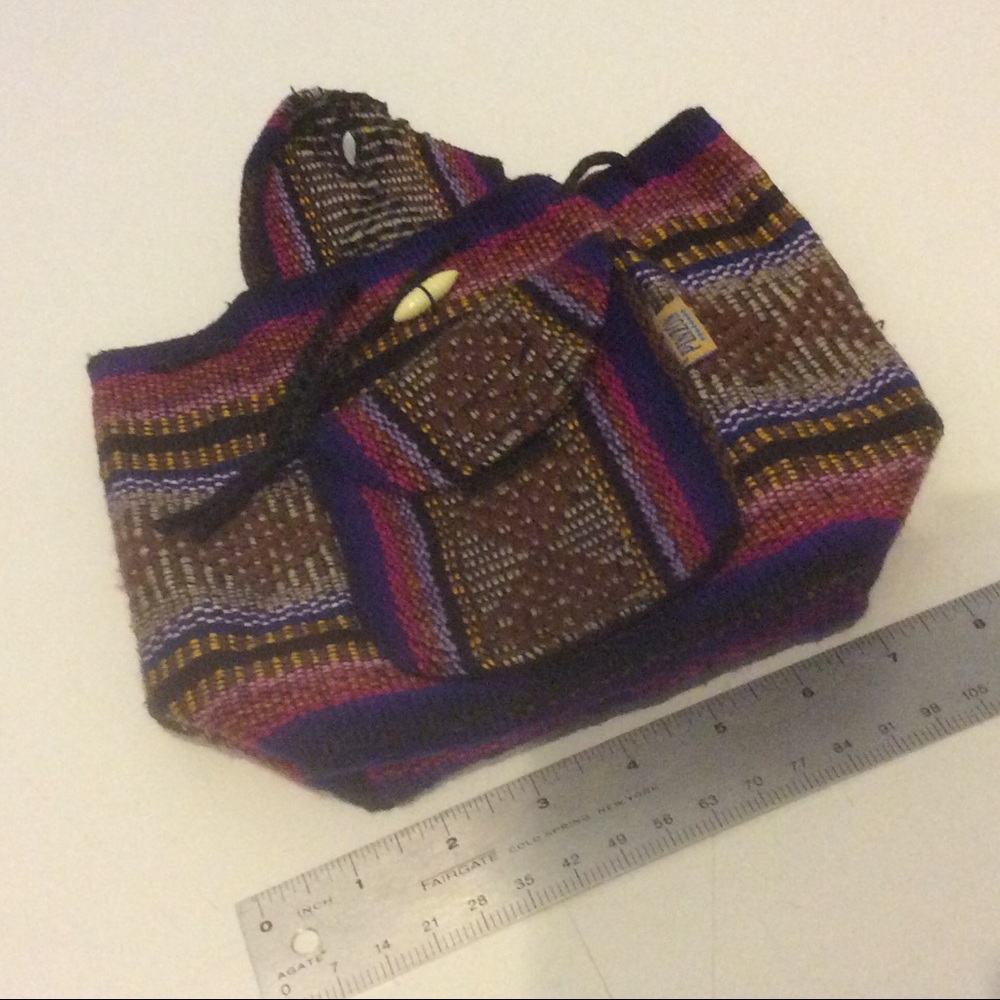 Pinzon Aztec Mexico Mini Backpack Pouch Purse Bag - image 7